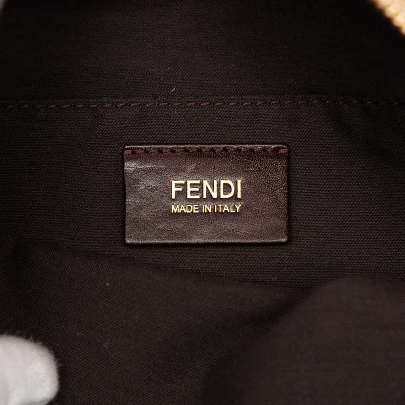Fendi Micro Zucchino Nylon Tote Beige Very good condition - Box View