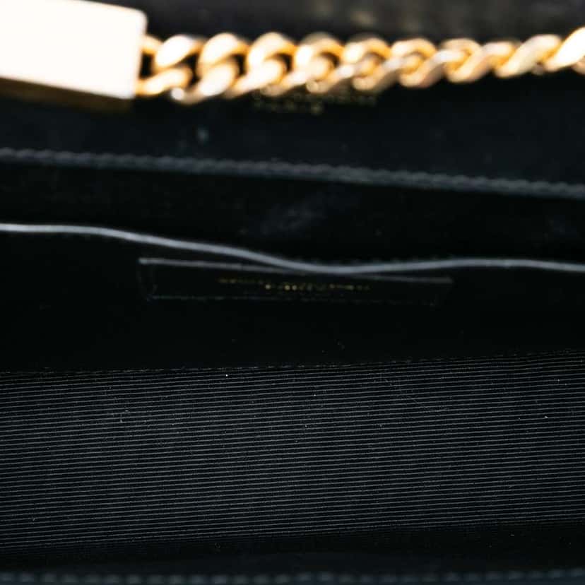 Saint Laurent Small Leather Monogram Kate Crossbody Black Leather Very good condition - Model View