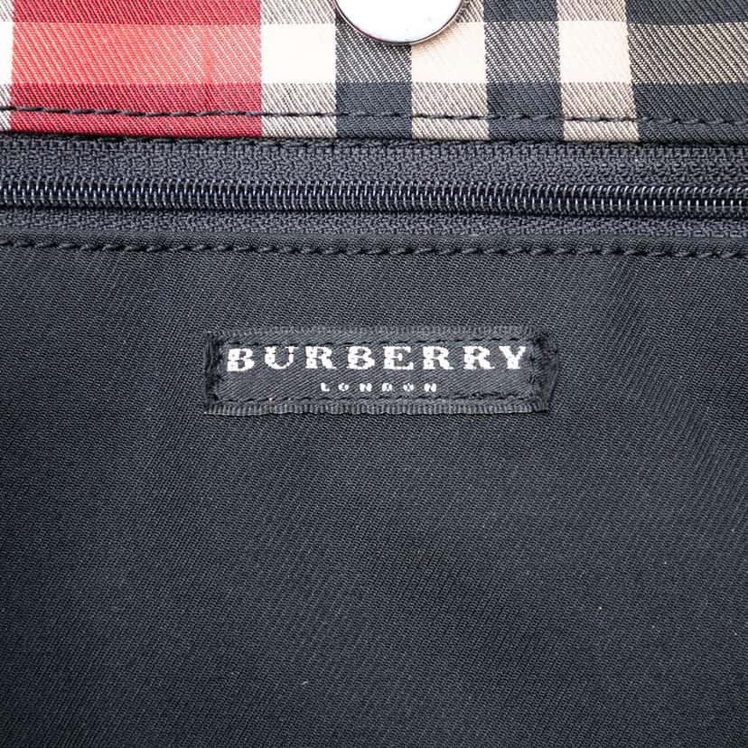 Burberry House Check Canvas Tote Red Canvas Very good condition - Box View