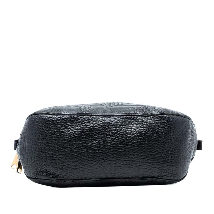 Burberry Small Heritage Grain Check Embossed Leather Orchard Bowling Bag Black Leather Very good condition - Inside View