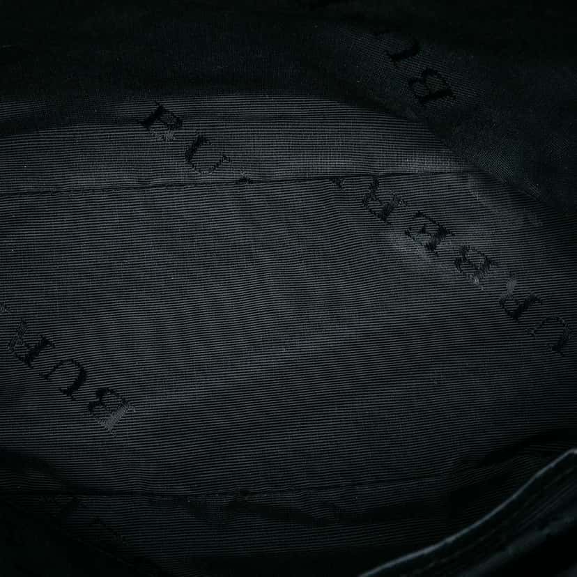Burberry Small Heritage Grain Check Embossed Leather Orchard Bowling Bag Black Leather Very good condition - Model View