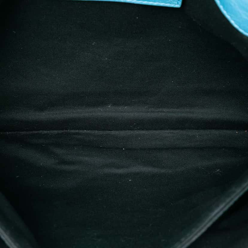 Balenciaga Lambskin Motocross Giant 12 Envelope Clutch Blue Leather Very good condition - Model View