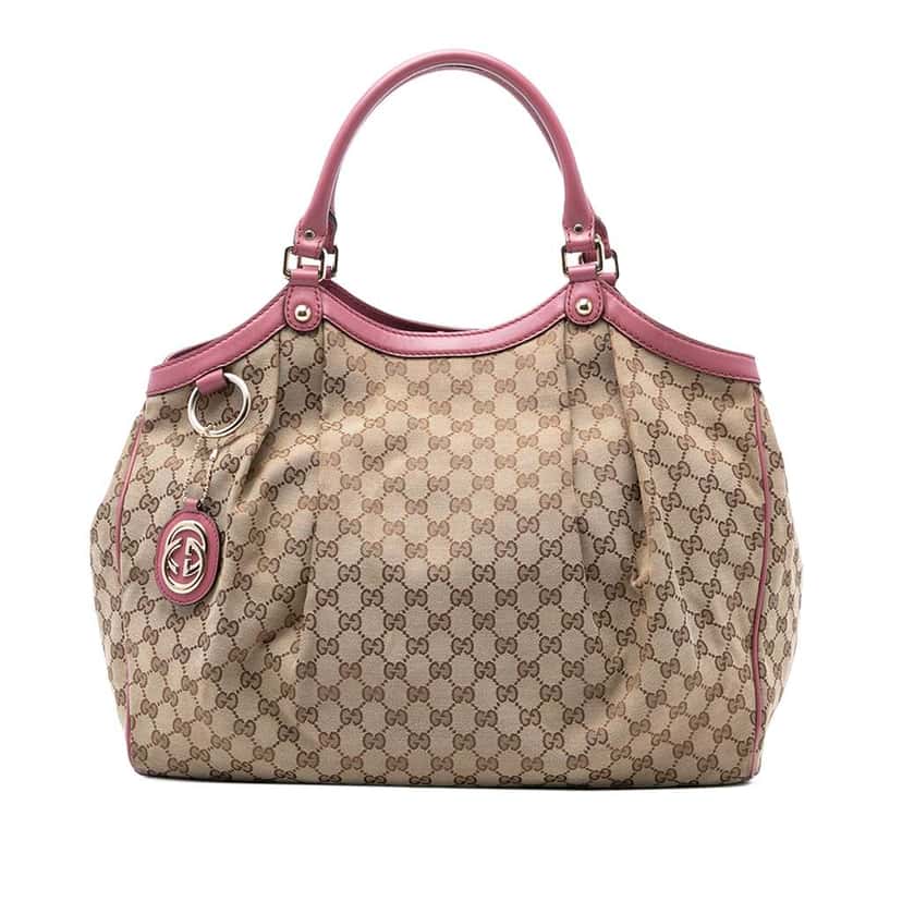 Gucci Large GG Canvas Sukey Tote Beige Canvas Very good condition - Front View