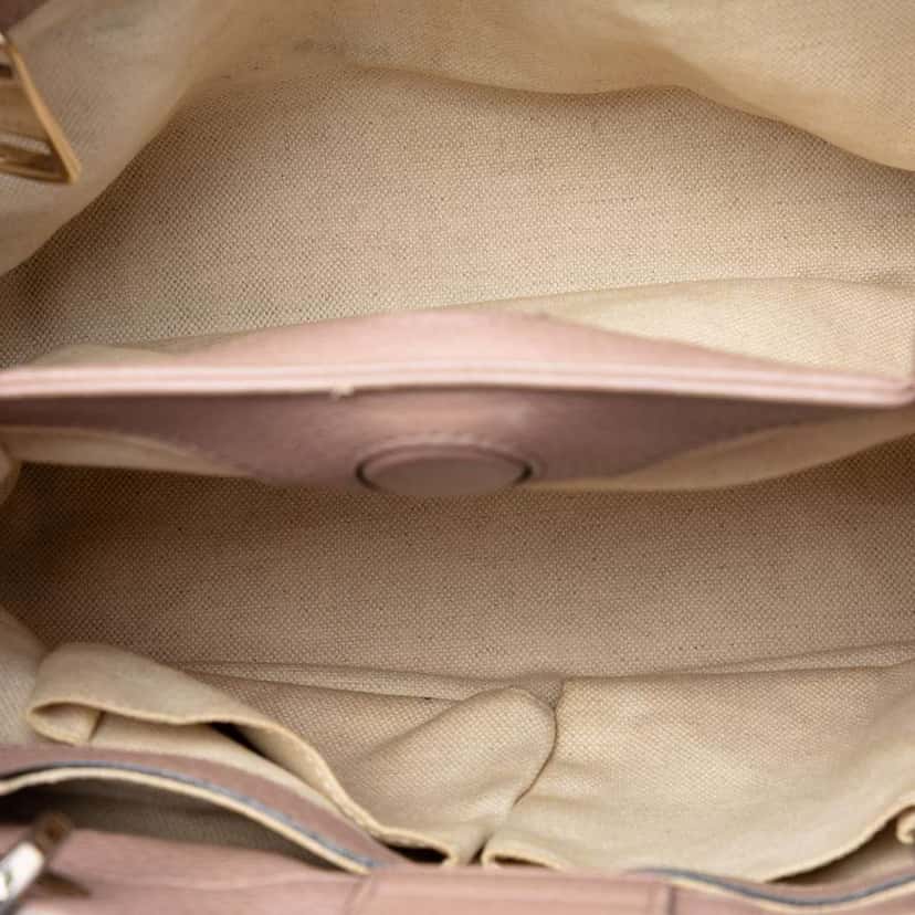 Gucci Small Calfskin Bamboo Shopper Satchel Pink Leather Very good condition - Model View