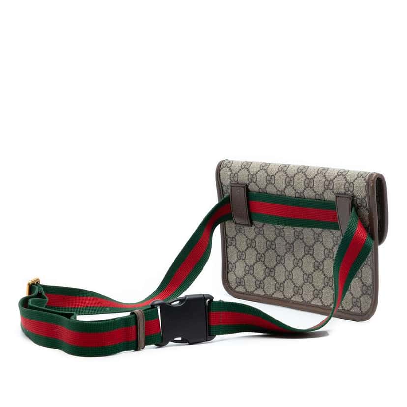 Gucci GG Supreme Web Neo Vintage Belt Bag Beige Very good condition - Back View