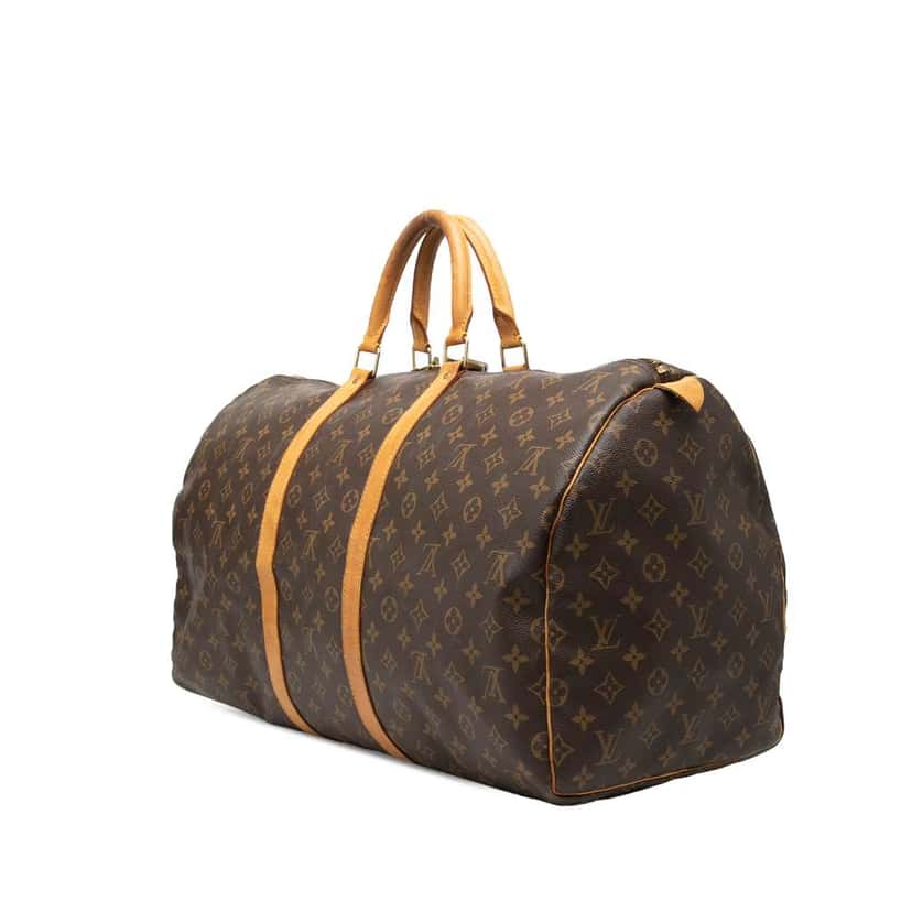 Louis Vuitton Monogram Keepall 55 Brown Good condition - Back View