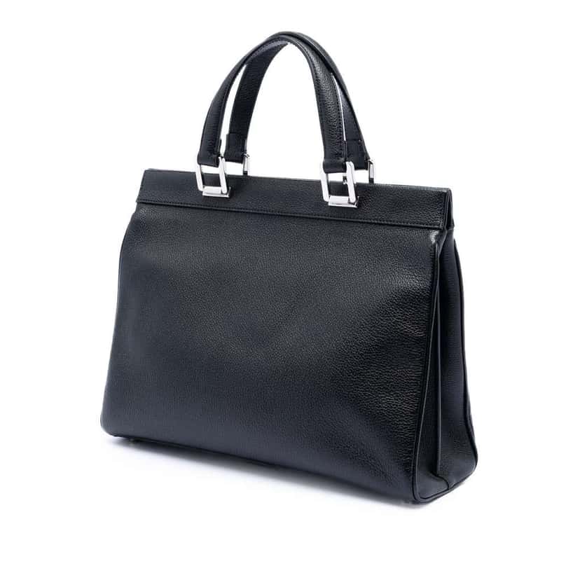 Gucci Medium Leather Zumi Top Handle Bag Black Leather Very good condition - Back View