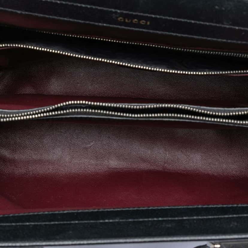 Gucci Medium Leather Zumi Top Handle Bag Black Leather Very good condition - Model View