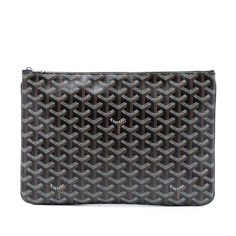 Goyard Goyardine Senat MM Black Canvas Very good condition - Front View