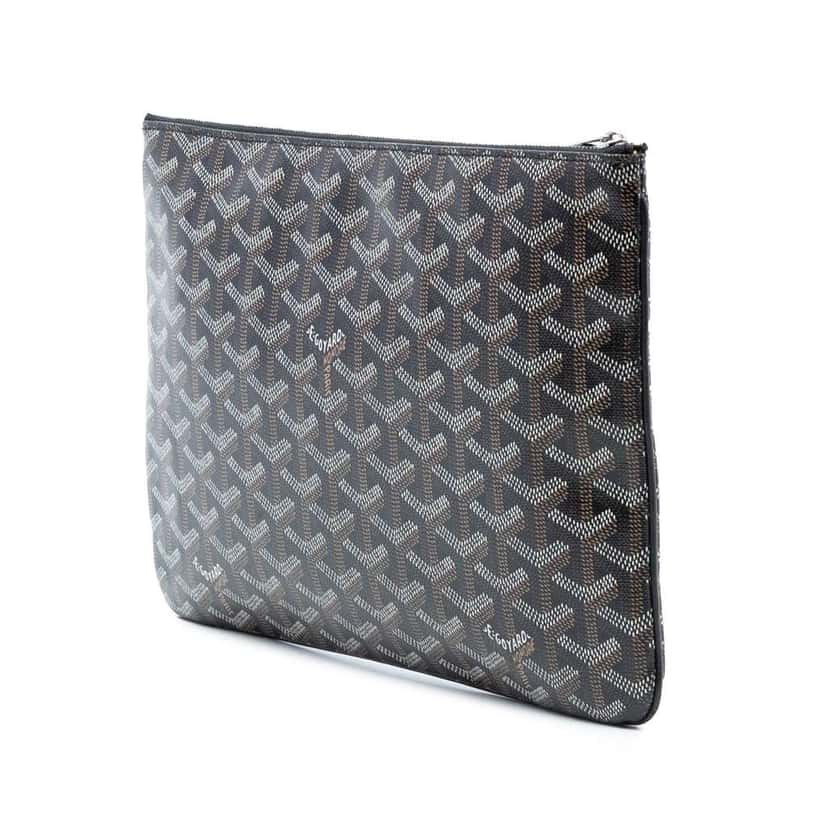 Goyard Goyardine Senat MM Black Canvas Very good condition - Back View