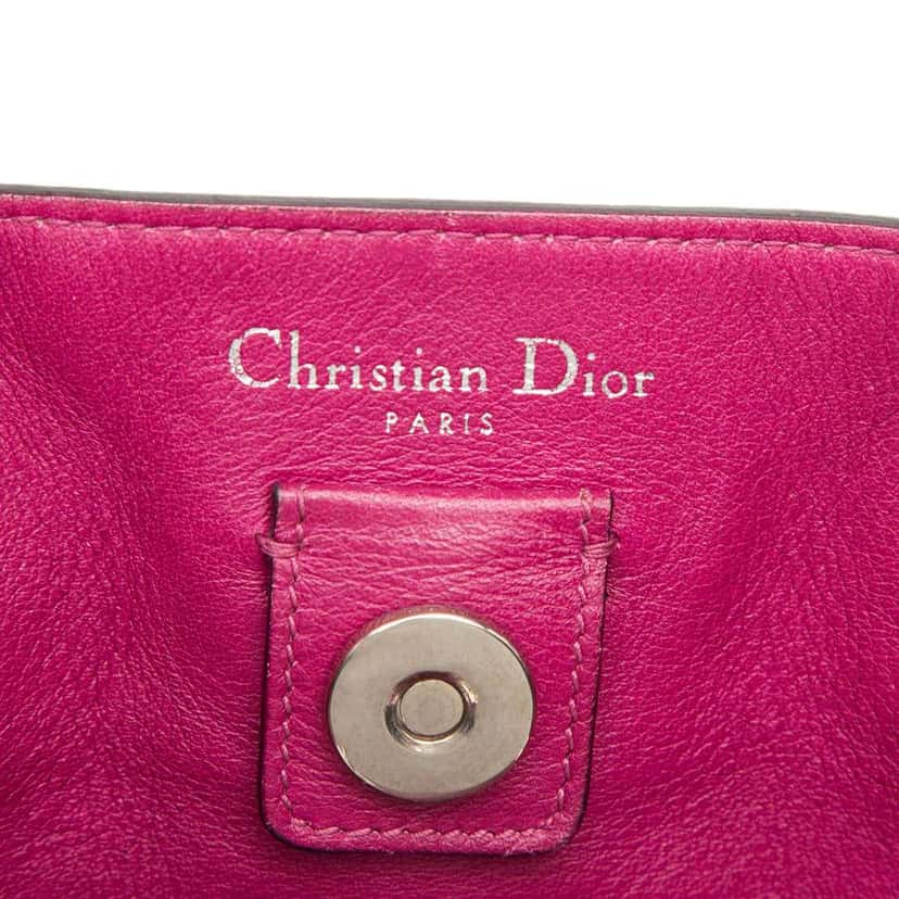 Dior Large Leather Diorissimo Satchel Beige Leather Good condition - Box View