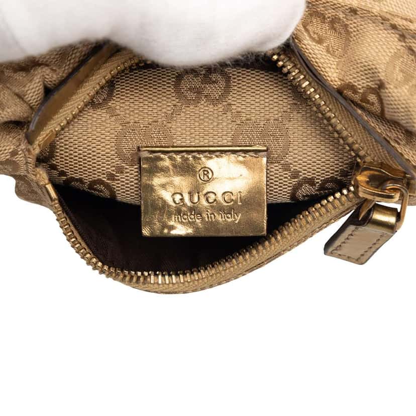 Gucci GG Canvas Web Double Pocket Belt Bag Beige Canvas Very good condition - Box View
