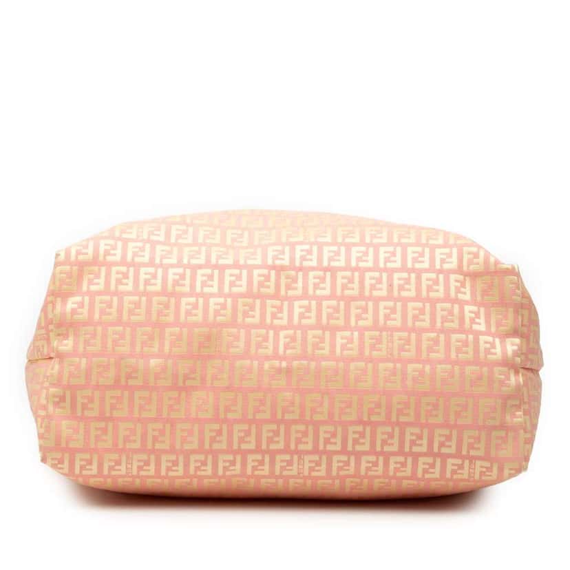 Fendi Medium Zucchino Canvas Roll Tote Pink Canvas Very good condition - Inside View