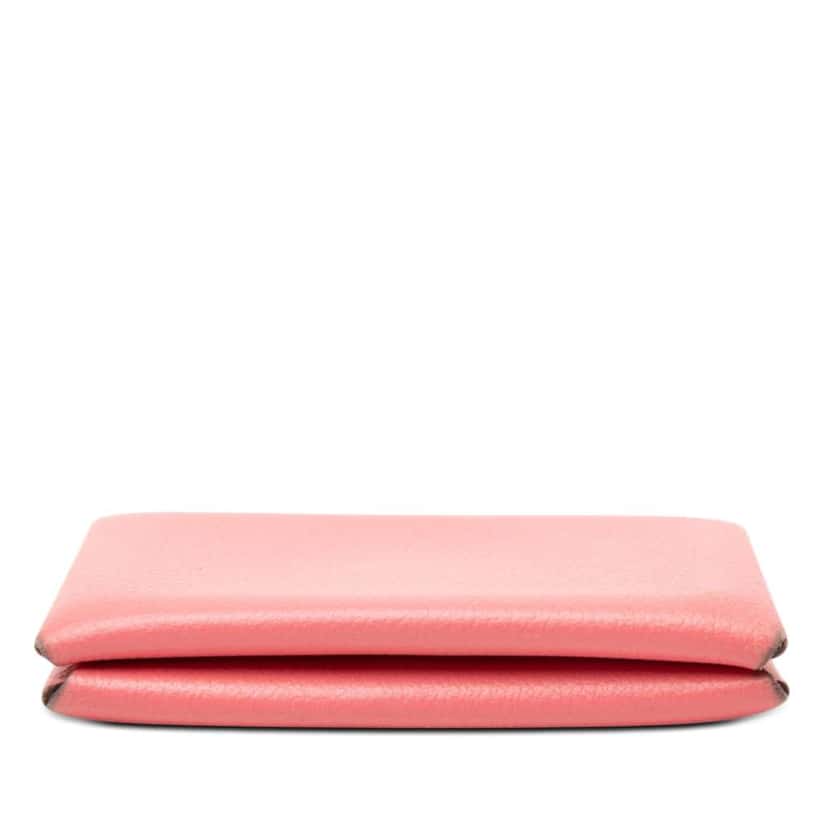 Hermès Chevre Mysore Calvi Card Holder Pink Leather Very good condition - Inside View