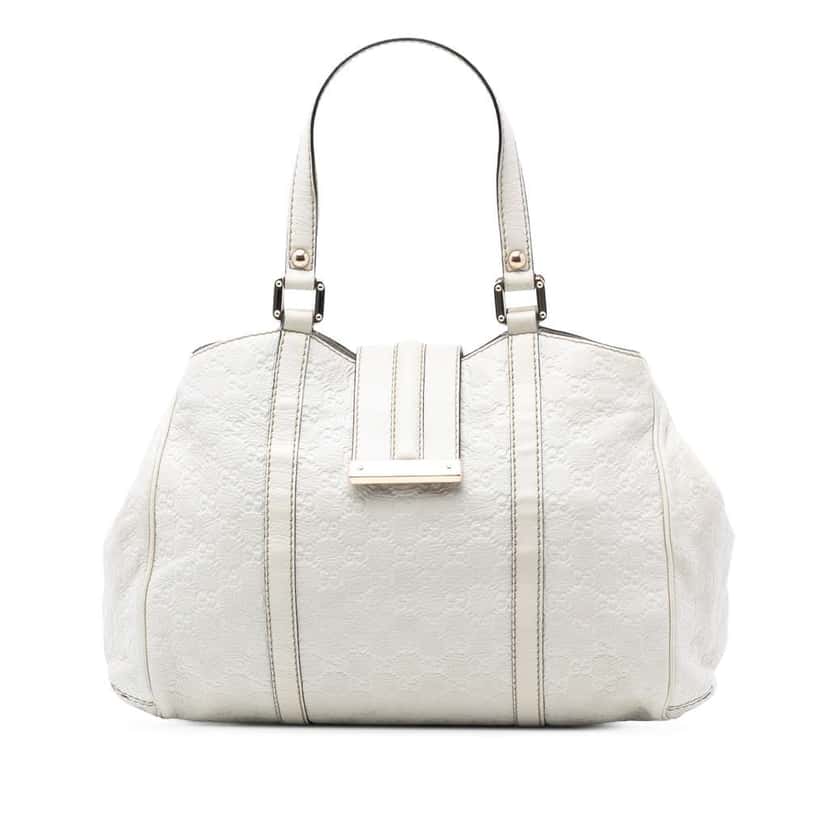 Gucci Guccissima New Ladies Tote White Leather Very good condition - Front View