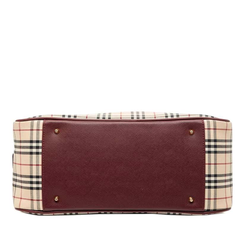 Burberry House Check Canvas Handbag Beige Canvas Very good condition - Inside View
