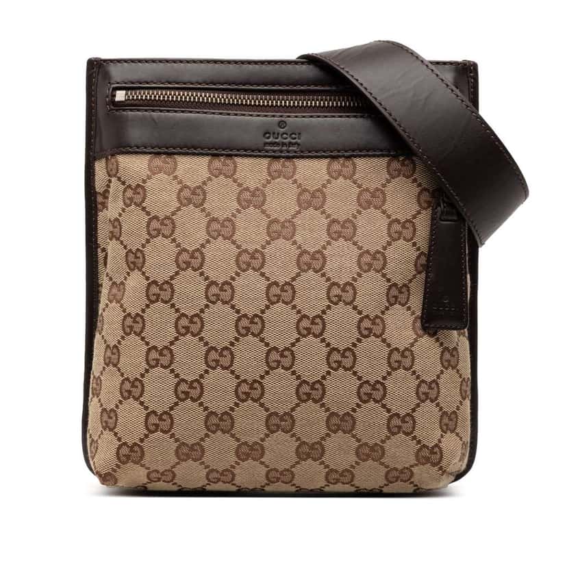 Gucci GG Canvas Crossbody Beige Canvas Very good condition - Front View