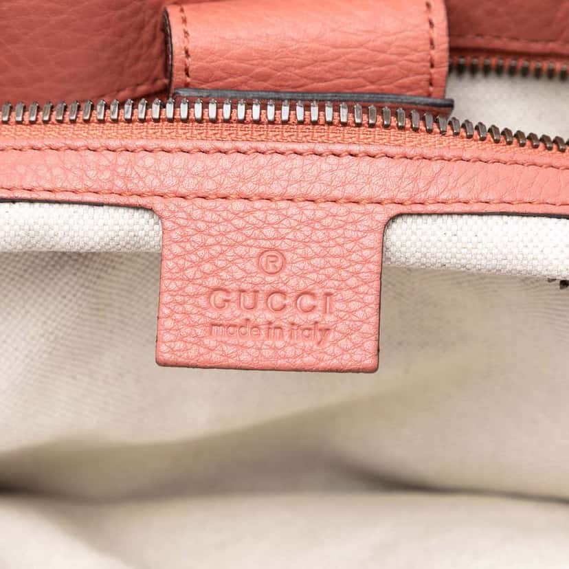 Gucci Medium Calfskin Bamboo Shopper Satchel Pink Leather Very good condition - Box View
