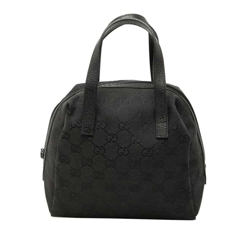 Gucci Mini GG Canvas Balthus Tofu Bag Black Canvas Very good condition - Front View