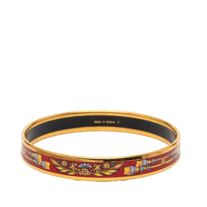 Hermès Narrow Tassels Enamel Bangle 65 Red Very good condition - Inside View