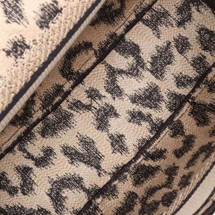 Dior Mizza Small Embroidered Canvas Leopard DiorCamp Messenger Bag Beige Canvas Very good condition - Inside View