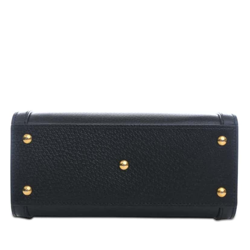 Gucci Small Calfskin Bamboo Diana Satchel Black Leather Very good condition - Box View