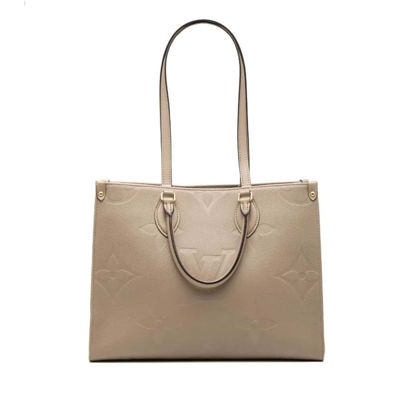 Louis Vuitton Monogram Empreinte OnTheGo MM Beige Leather Very good condition - Front View
