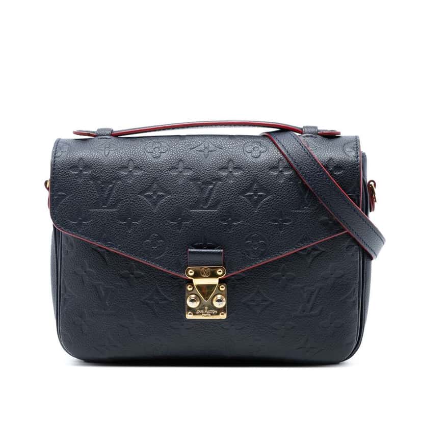 Louis Vuitton Monogram Empreinte Pochette Metis Blue Leather Very good condition - Front View