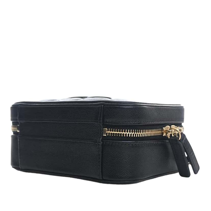 Chanel Small Caviar CC Filigree Vanity Case Black Leather Very good condition - Box View