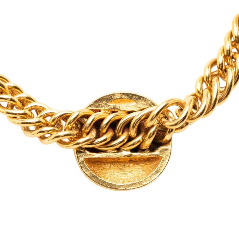 Chanel Gold Plated CC Medallion Choker Gold Metal Very good condition - Inside View