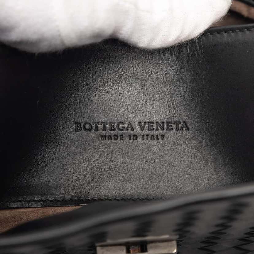 Bottega Veneta Medium Nappa Intrecciato Roma Tote Black Leather Very good condition - Box View