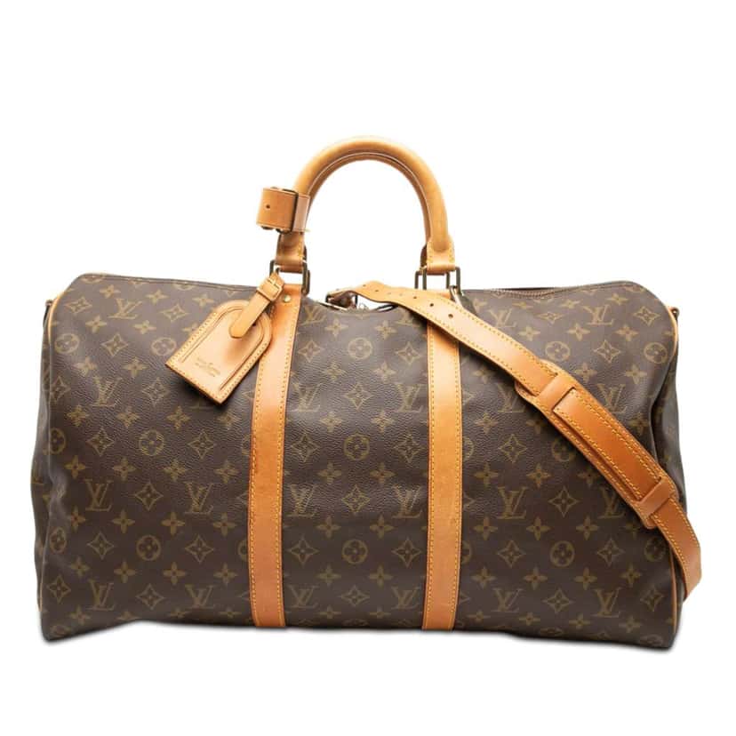 Louis Vuitton Monogram Keepall Bandouliere 50 Brown Good condition - Front View
