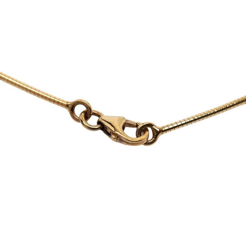 Hermès Gold Plated Enamel Pop H Pendant Necklace White Very good condition - Inside View