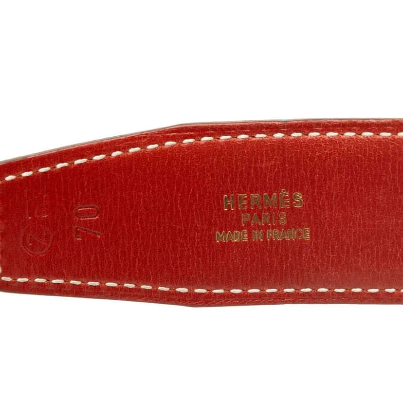 Hermès Box Calf and Gulliver Constance H Reversible Belt Black Leather Very good condition - Model View