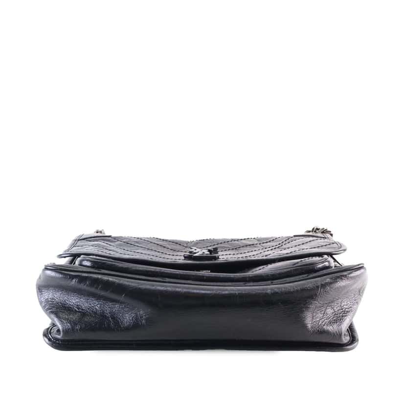 Saint Laurent Medium Crinkled Calfskin Niki Black Leather Very good condition - Inside View