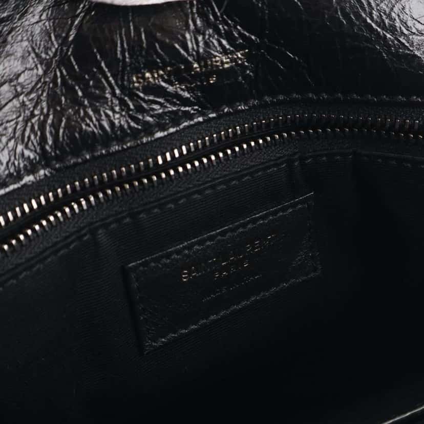 Saint Laurent Medium Crinkled Calfskin Niki Black Leather Very good condition - Model View