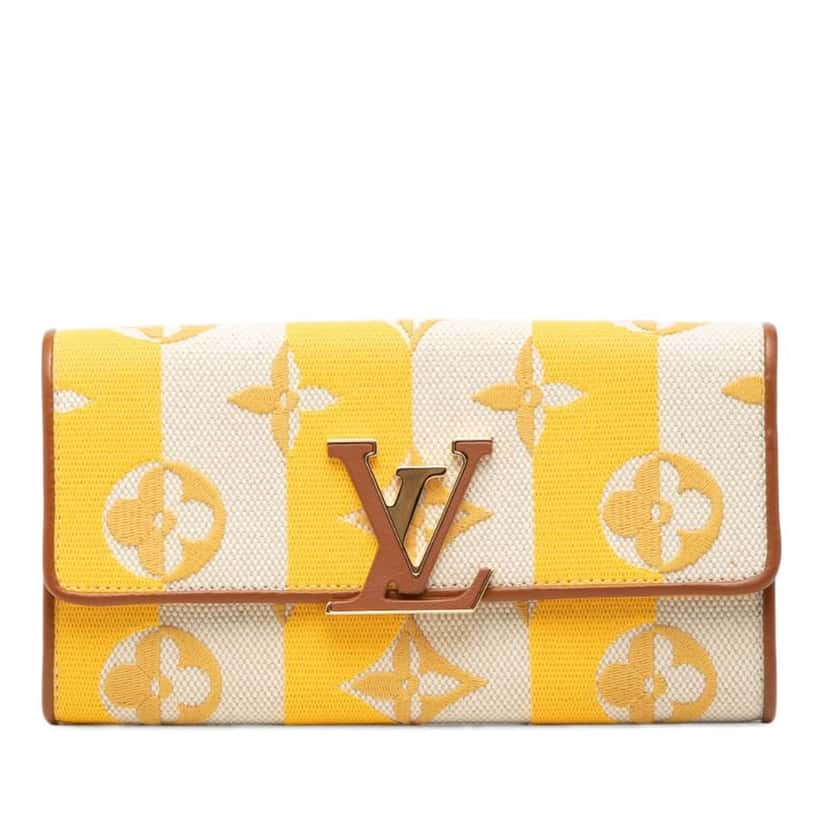 Louis Vuitton Monogram Canvas Portefeuille Capucines Long Wallet Yellow Canvas Very good condition - Front View