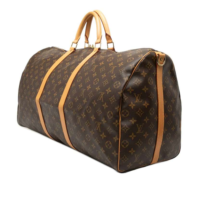 Louis Vuitton Monogram Keepall Bandouliere 60 Brown Very good condition - Back View