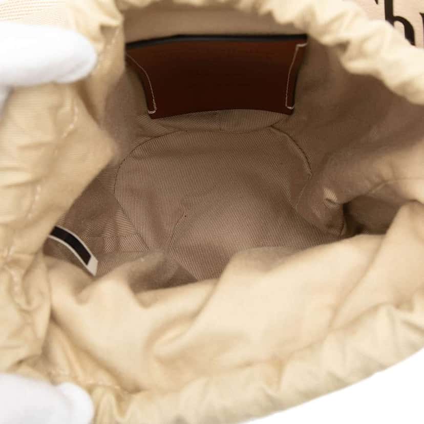 Chloé Small Raffia Woody Basket Bag Beige Very good condition - Model View