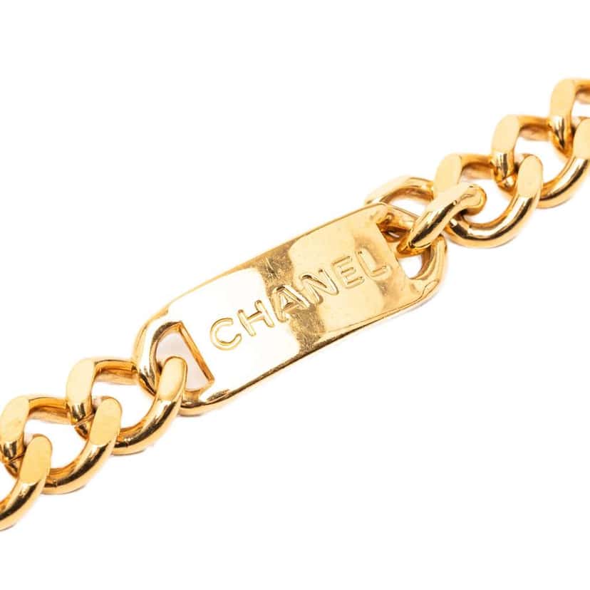 Chanel CC Medallion Chain-Link Belt Gold Metal Very good condition - Back View