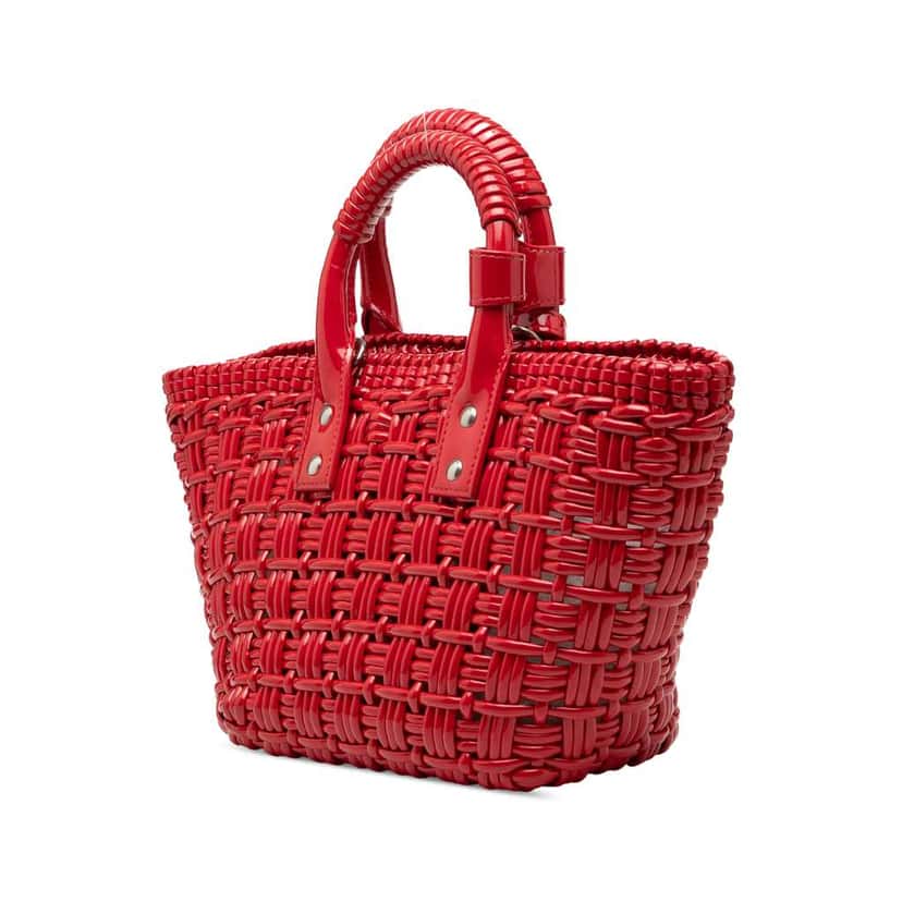 Balenciaga Faux Leather Bistro Panier XS Red Polyester Very good condition - Back View