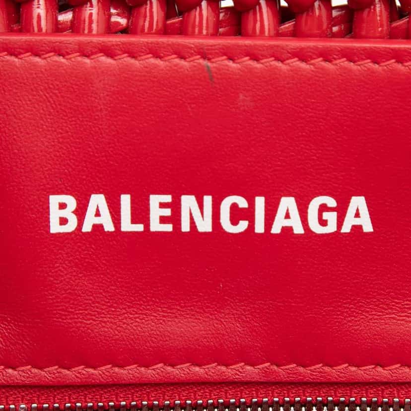 Balenciaga Faux Leather Bistro Panier XS Red Polyester Very good condition - Box View