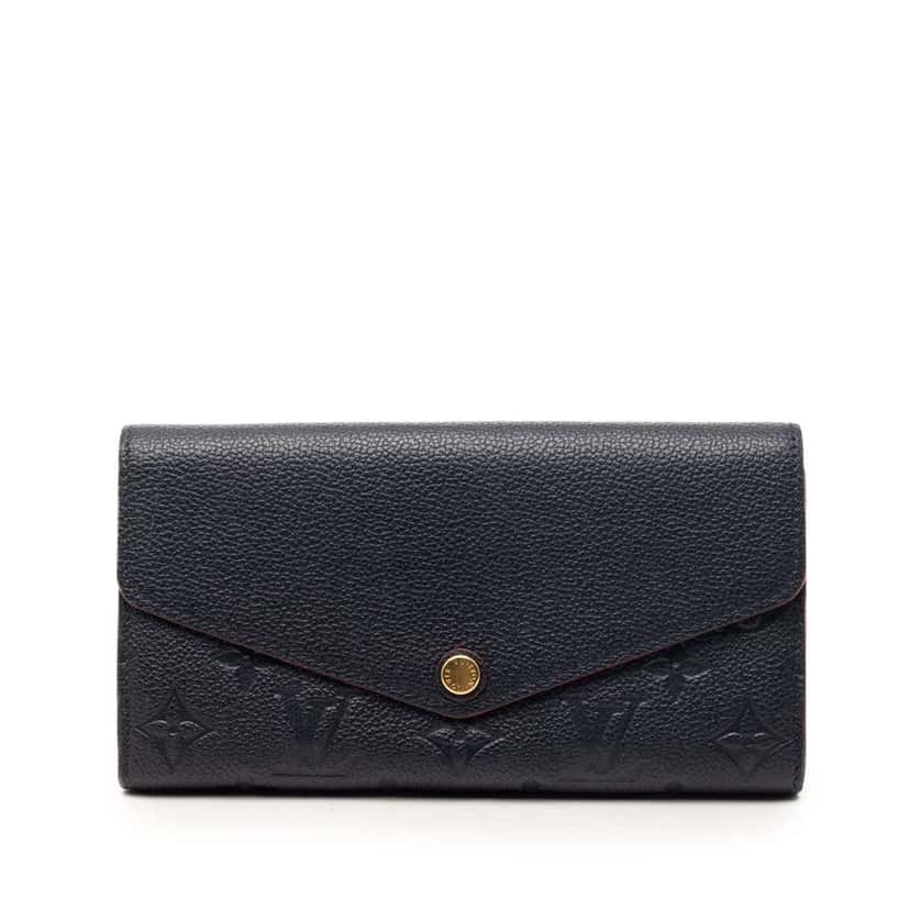 Louis Vuitton Monogram Empreinte Sarah Wallet Blue Leather Very good condition - Front View