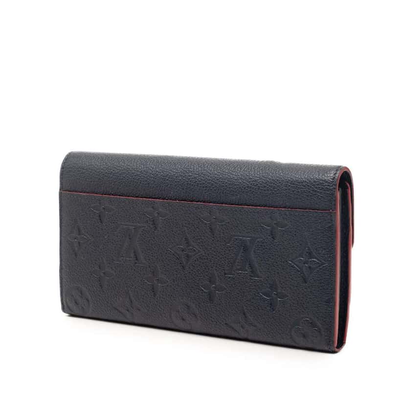 Louis Vuitton Monogram Empreinte Sarah Wallet Blue Leather Very good condition - Back View