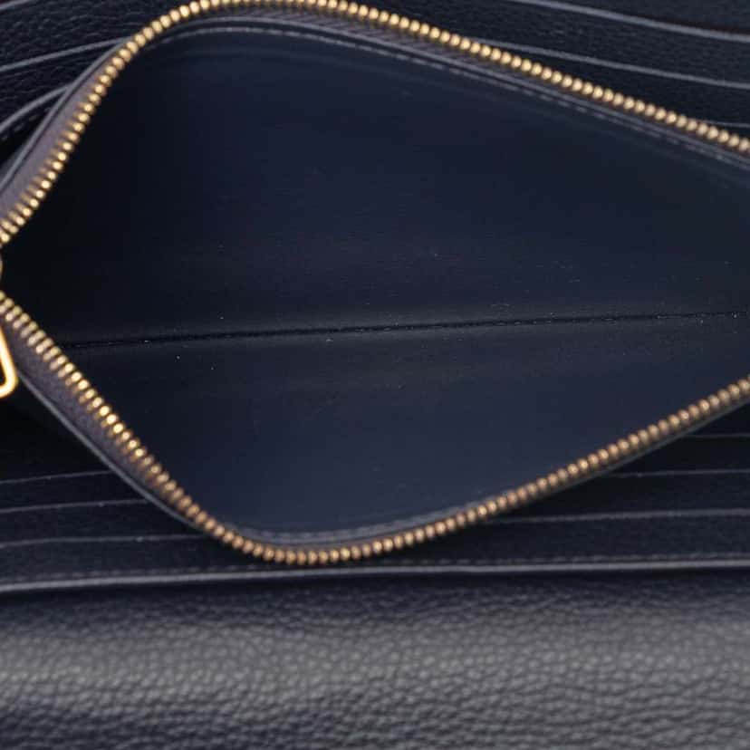 Louis Vuitton Monogram Empreinte Sarah Wallet Blue Leather Very good condition - Model View