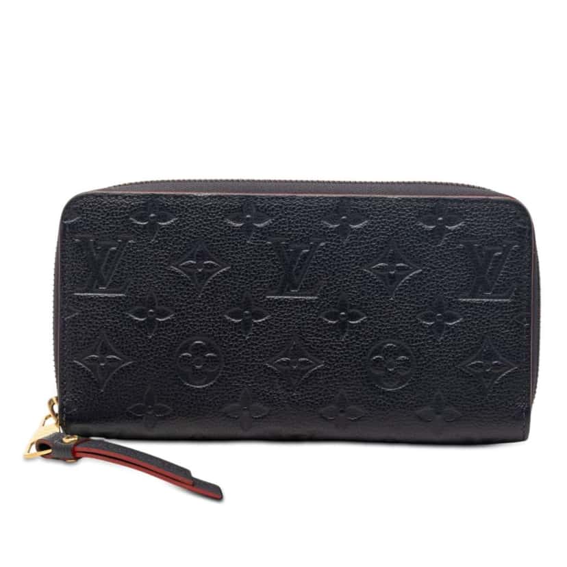 Louis Vuitton Monogram Empreinte Zippy Long Wallet Blue Leather Very good condition - Front View
