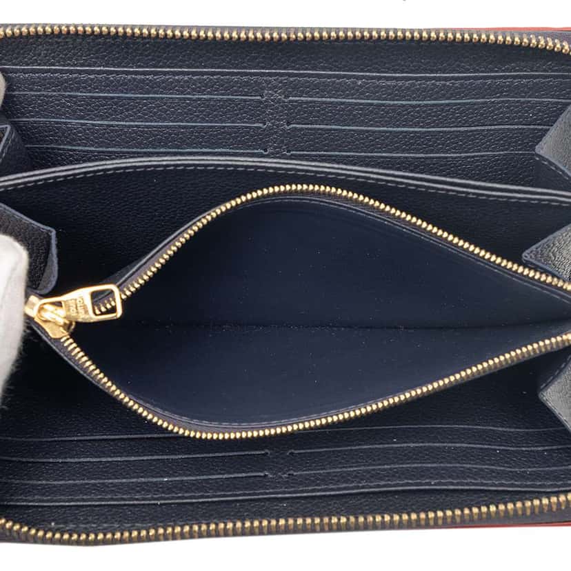 Louis Vuitton Monogram Empreinte Zippy Long Wallet Blue Leather Very good condition - Model View
