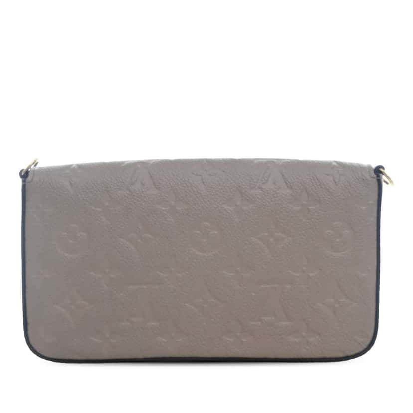 Louis Vuitton Monogram Empreinte Pochette Felicie Brown Leather Never worn - Back View