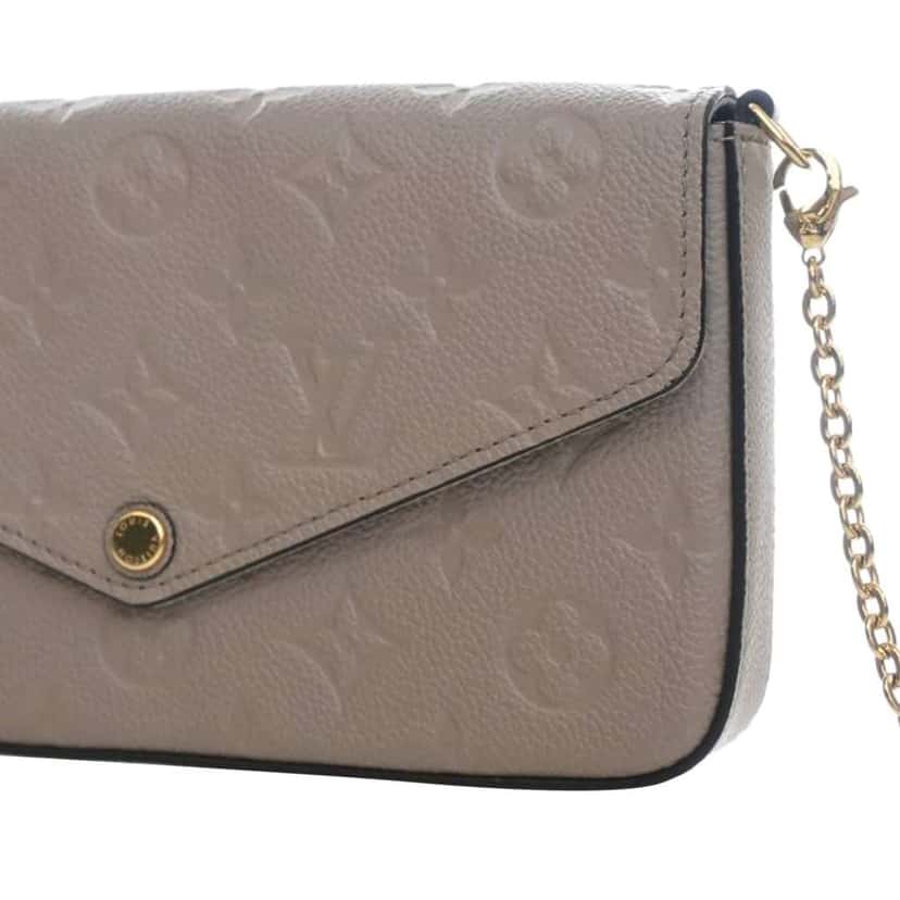 Louis Vuitton Monogram Empreinte Pochette Felicie Brown Leather Never worn - Box View