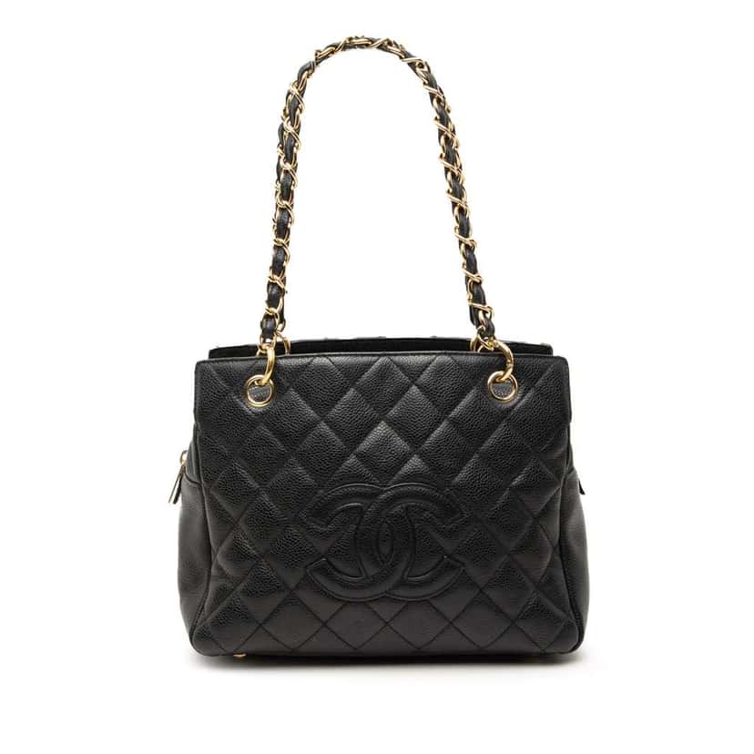 Chanel Petite Caviar Timeless Tote Black Leather Very good condition - Front View